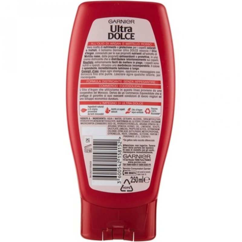 Garnier Ultra Dolce Conditioner - Argan Oil and Cranberry 250ml