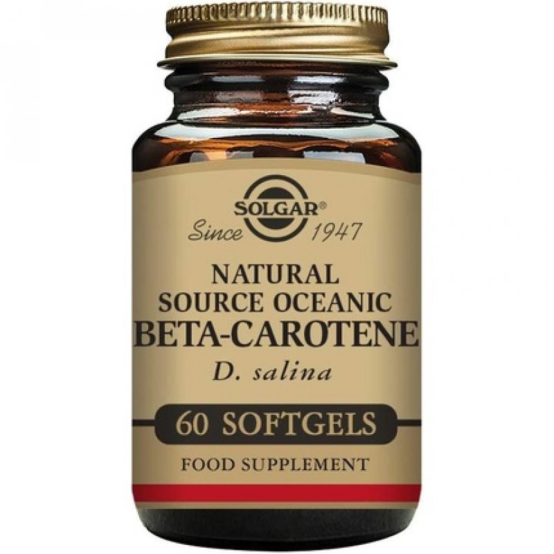 Solgar Natural Source Oceanic Beta Carotene Softgels - Fight Free Radical Damage - Strong Antioxidant - Gluten Free
