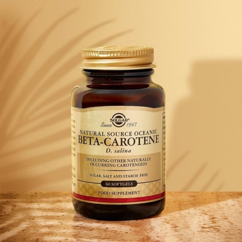 Solgar Natural Source Oceanic Beta Carotene Softgels - Fight Free Radical Damage - Strong Antioxidant - Gluten Free