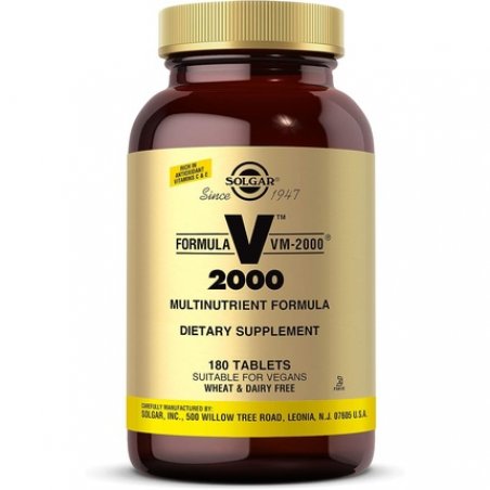 Solgar Formula VM-2000 Tablets Multivitamin and Mineral Formula for Daily Vitality 180 Tablets - Vegan