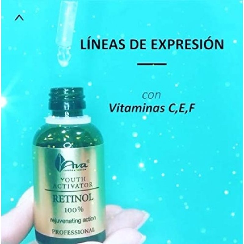 Ava Laboratorium Youth Activator Retinol Face Serum with Vitamins C, E, and F 30ml