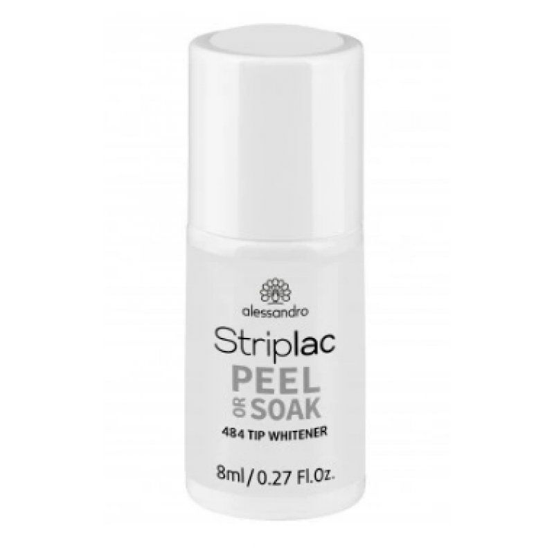 alessandro Striplac Peel or Soak Tip Whitener vernis à ongles avec gel 8 ml Blanc