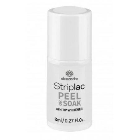 alessandro Striplac Peel or Soak Tip Whitener nail gel coat 8 ml White