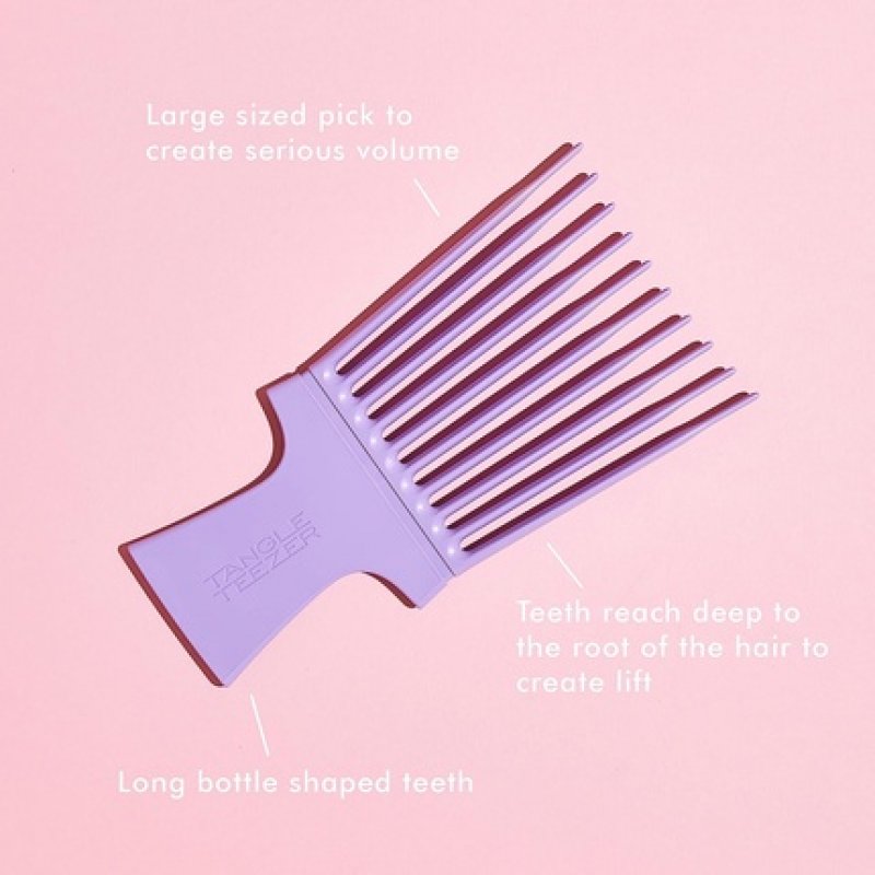 Tangle Teezer Hair Pick for 3C to 4C Hair Creates Lift and Volume Lilac