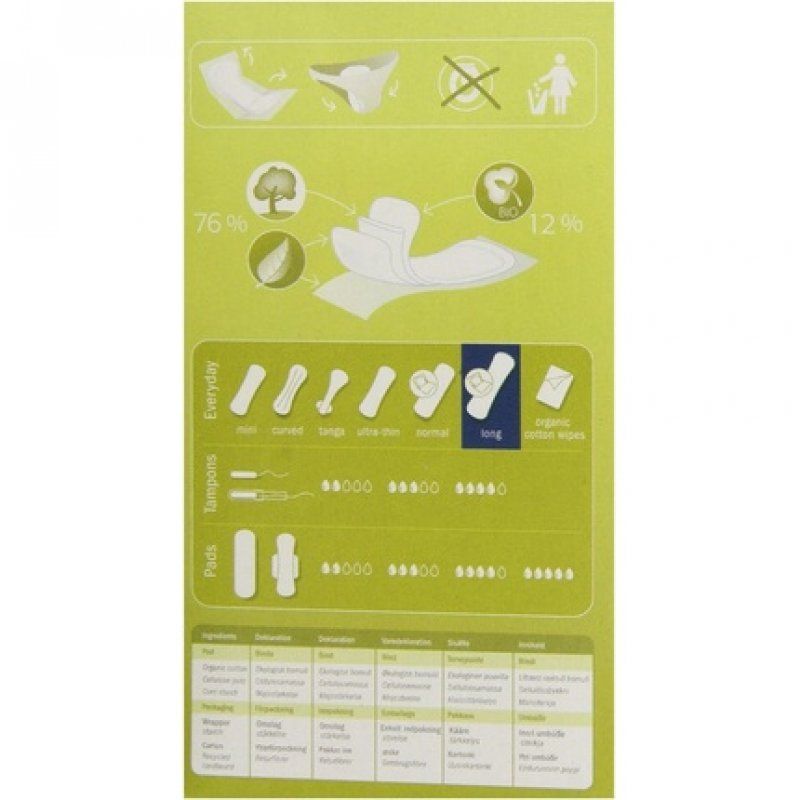NATRACARE Long Wrapped Panty Liners 16 Count