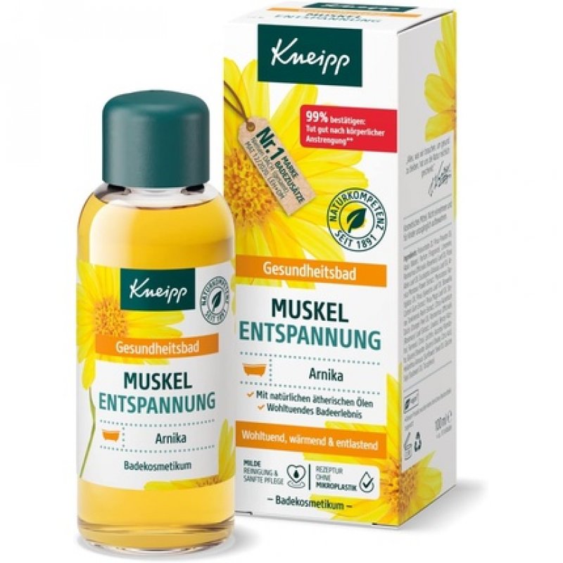 Kneipp Health Bath Muscle Relaxation Bath Oil with Arnica Extract and Essential Oils 100ml
