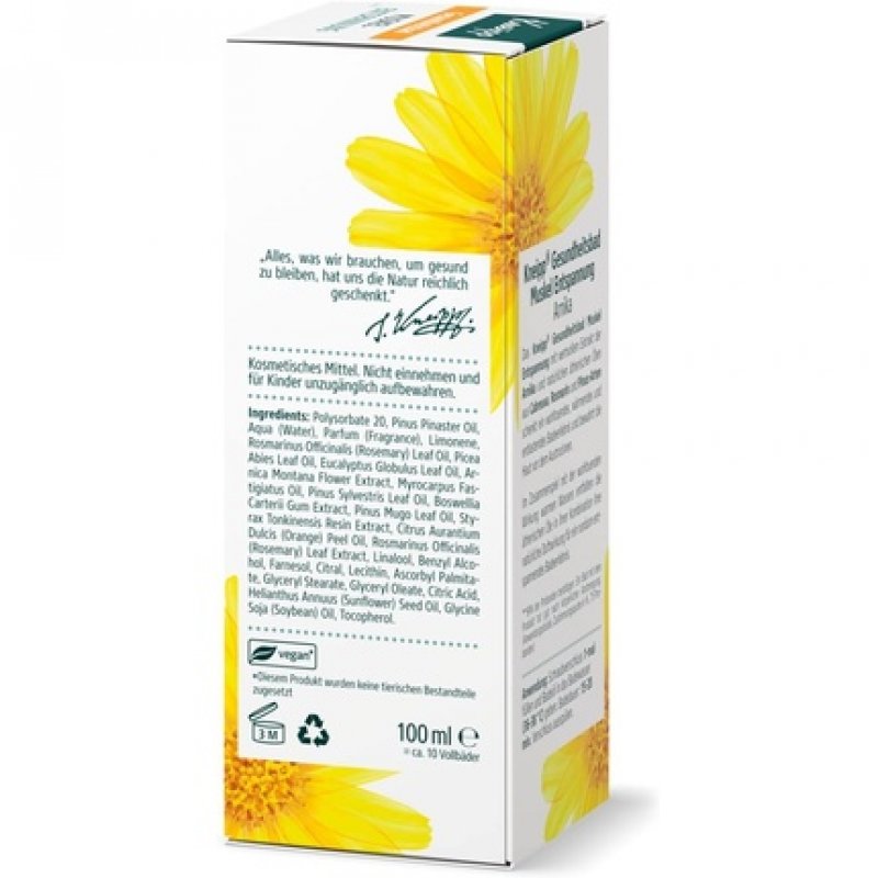 Kneipp Health Bath Muscle Relaxation Bath Oil with Arnica Extract and Essential Oils 100ml