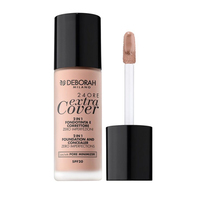Deborah Milano 24ore Extra Cover Foundation 30 ml 35,2 g Bouteille Liquide 01 Fair