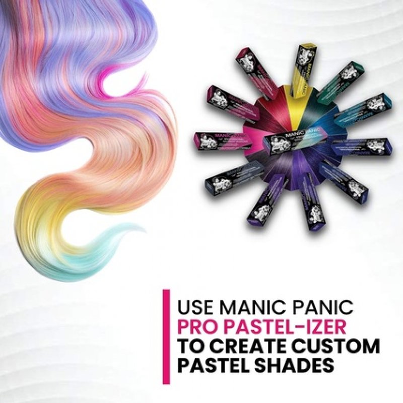 MANIC PANIC Vegan Semi-Permanent Pro Pastelizer Professional Hair Dyes 90ml Solid Color