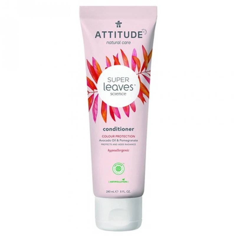 Attitude Super Leaves Conditioner 240ml Hair Color Protection - Avocado Oil & Pomegranate - Silicone-Free Hair