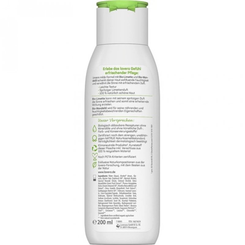Lavera Refreshing Body Lotion with Organic Lime and Almond Oil Fragrance 200ml