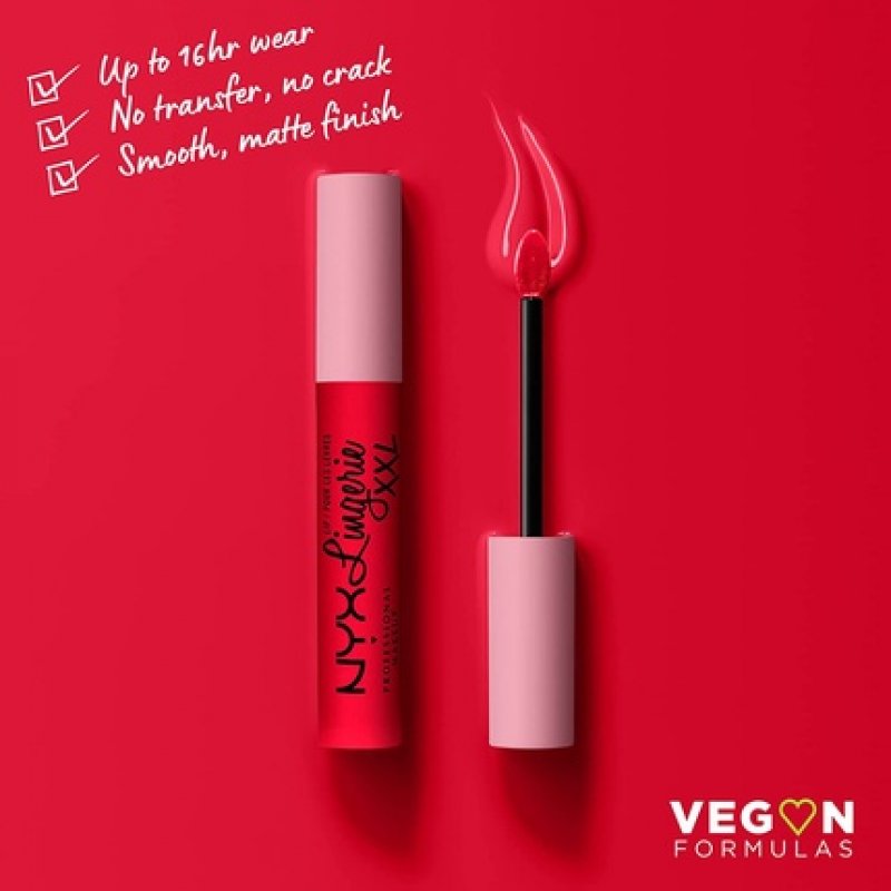 NYX Professional Makeup Lip Lingerie XXL Matte Liquid Lipstick Untamable Brick Red