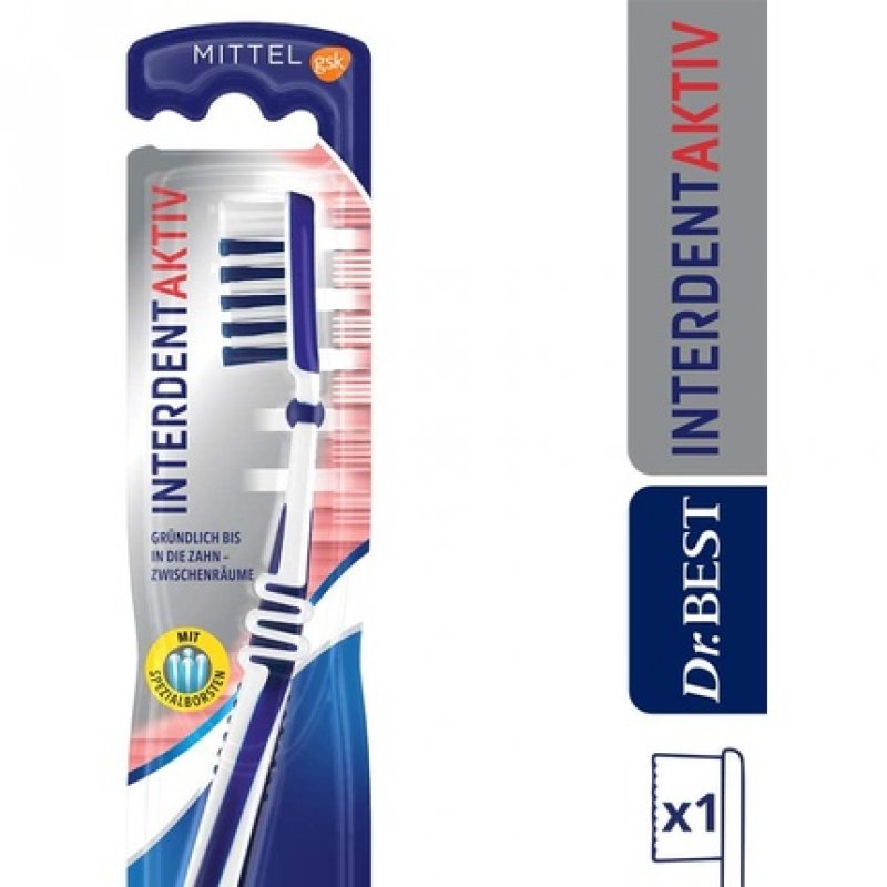 Dr. Best Interdent Aktiv 13311 Medium Toothbrush - Pack of 12
