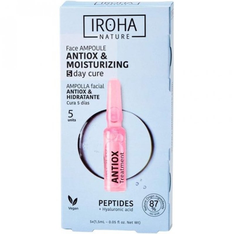 Iroha Nature Facial Ampoules Antioxidants with Peptides Daily Treatment 5 Units