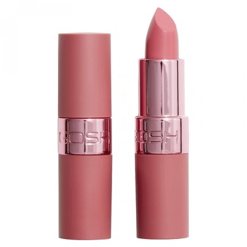 GOSH Luxury Rose Lipstick with Light Shimmer Vegan Moisturizing Long-Lasting 001 Love