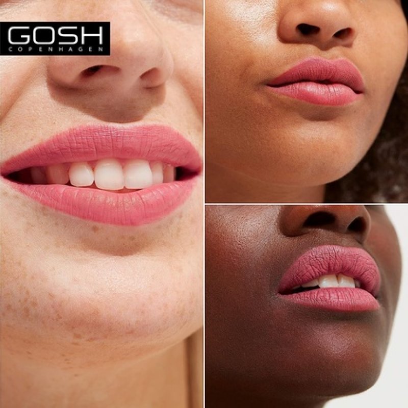 GOSH Luxury Rose Lipstick with Light Shimmer Vegan Moisturizing Long-Lasting 001 Love