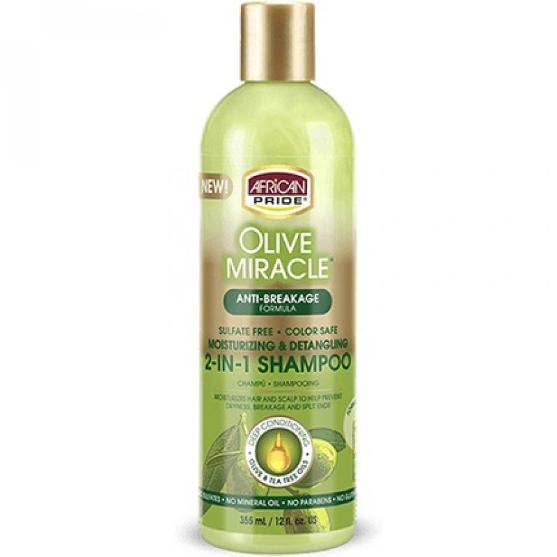 African Pride Olive Miracle Anti Breakage 2 in 1 Shampoo and Conditioner 355ml