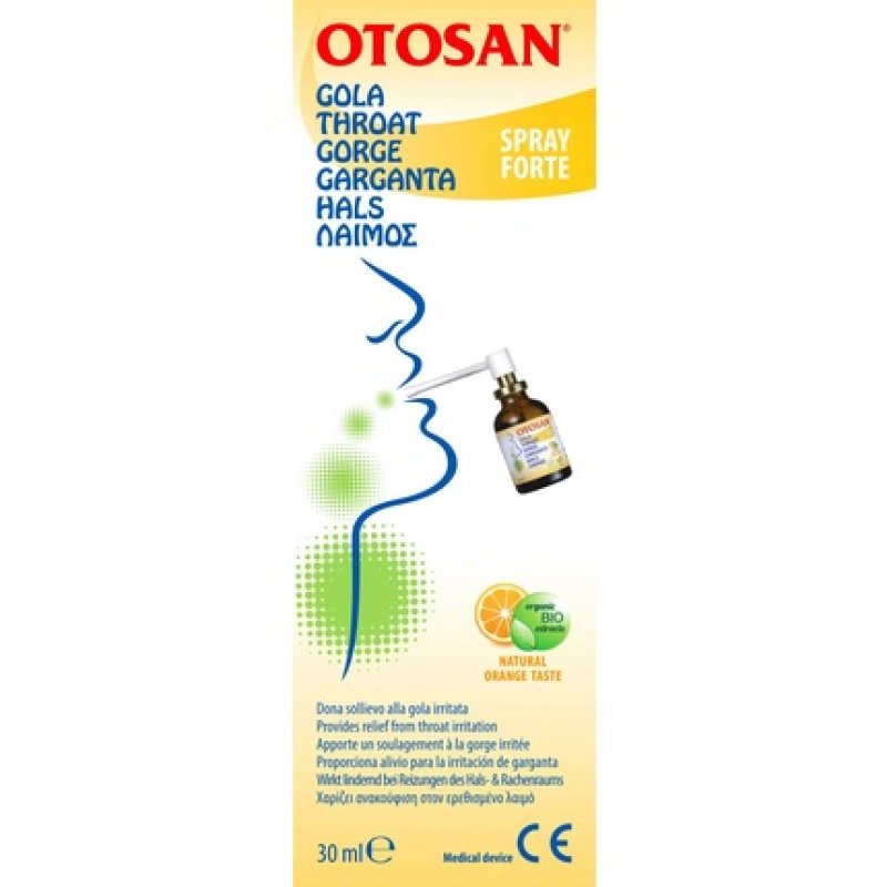 Otosan Natural Throat Spray with Plant-Based Ingredients 30ml