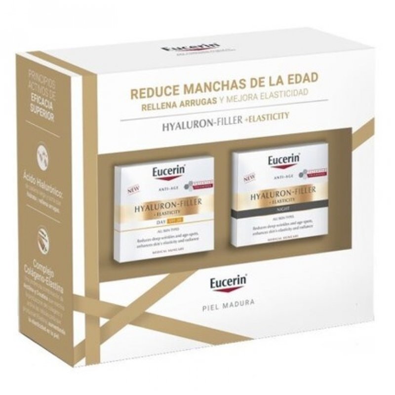 Eucerin Hyaluron Filler Elasticity SPF30 Day Cream 50ml Night Cream 50ml - Pack of 2