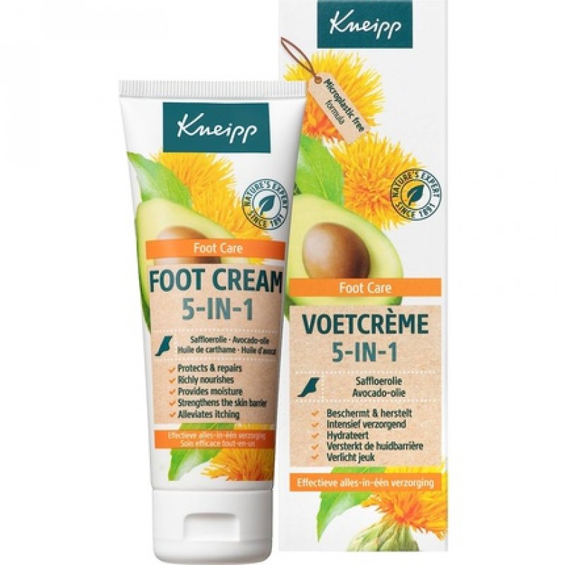 Kneipp 5 in 1 Foot Cream with Safflower Oil and Avocado Oil 75ml