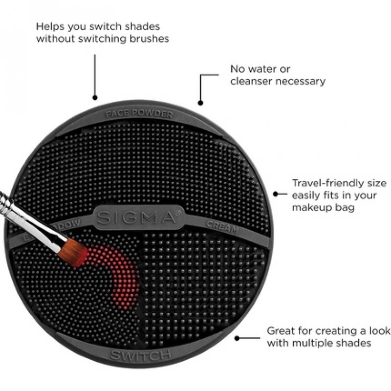 Sigma Switch Silicone Makeup Shade Switching Tool Flexible Mat Portable Cosmetic Brush Cleaner with Double-Sided