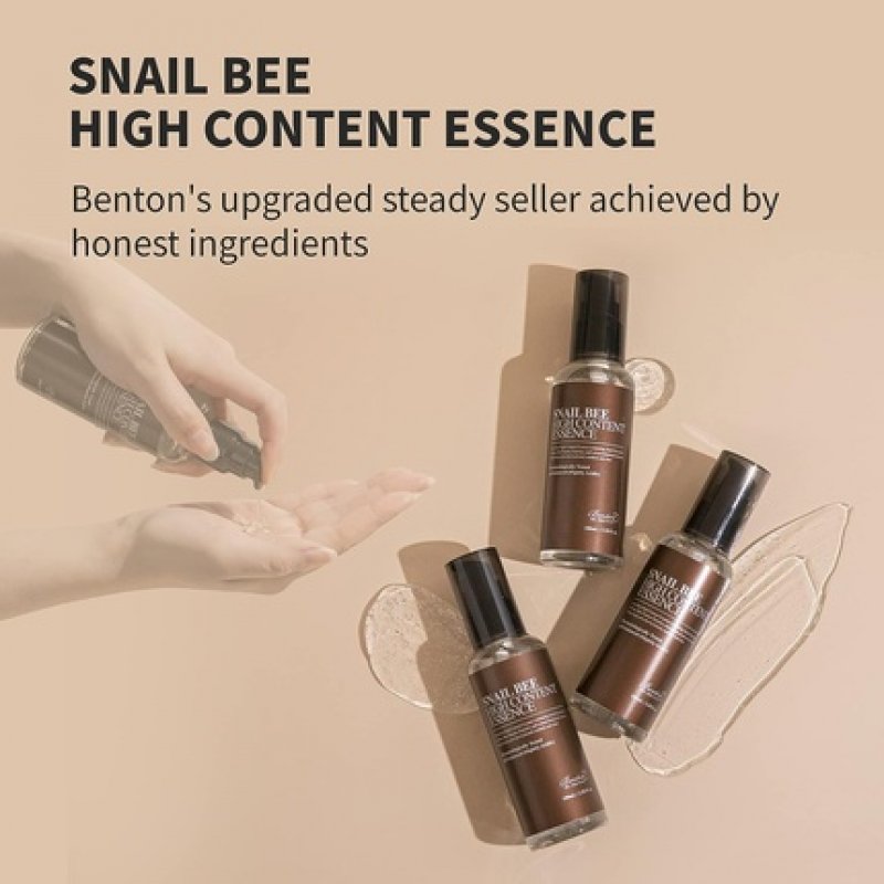 Benton Snail Bee Highcontent Essence 3.38 fl.oz Snail Mucin Essence Bee Venom Serum Korean Serum for Face