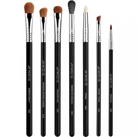 Sigma Beauty Basic Eye Brush Set 7 Classic Eyeshadow Brushes for Eyeliner Eyeshadow and Eyebrows