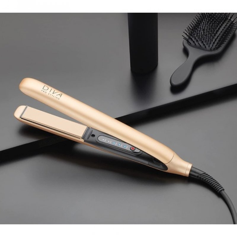 Diva Pro Styling Precious Metals Touch Straightener Rose Gold with Macadamia Argan Oil and Keratin Infused Ceramic