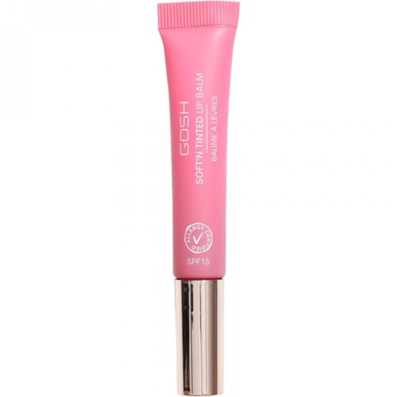 GOSH Tinted Lip Balm with SPF 15 Vegan Lip Care Stick in Pink Rose 005