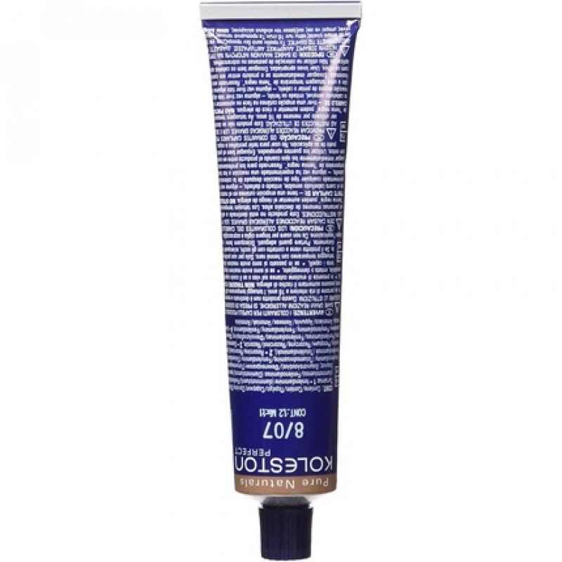 WELLA KP Pure Naturals Permanent Coloring 60ml 8/07 Light Blonde