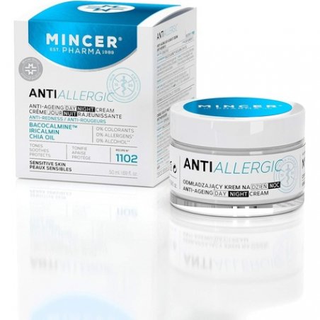 Mincer Pharma Anti-Allergic Anti-Redness Anti-Aging Face Cream for Sensitive Skin with Bacocalmine, Iricalmin and Chia