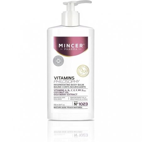 Mincer Pharma Vitamins Philosophy Regenerating Enhancing Body Balm with Goji Berry Extract and Coconut Oil 250ml