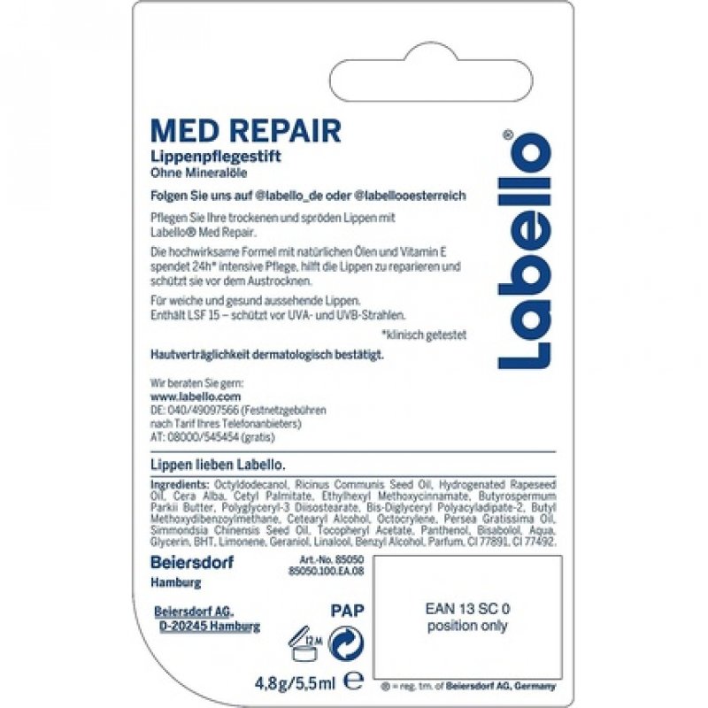 Labello Med Lip Balm for Intensive Lip Protection 4.8g