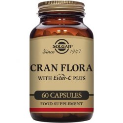 Solgar Cran Flora Cranberry Vegetable Capsules - Immune Support Fights Free Radicals Reduces Tiredness and Fatigue