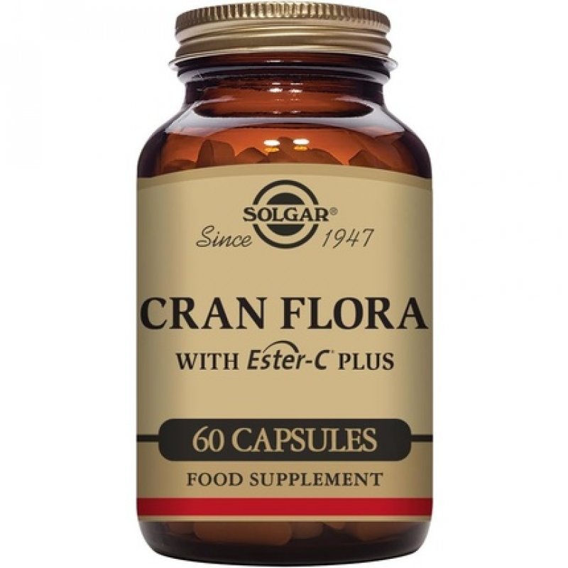 Solgar Cran Flora Cranberry Vegetable Capsules - Immune Support Fights Free Radicals Reduces Tiredness and Fatigue