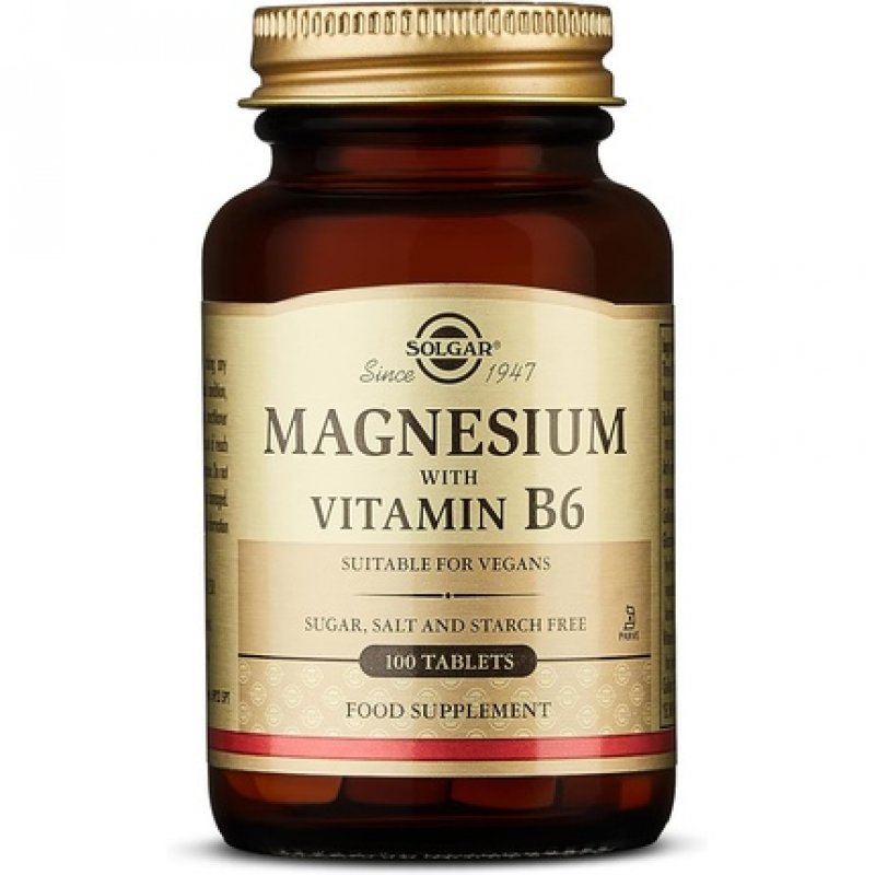 Solgar Magnesium with Vitamin B6 Energy Support 100 Tablets