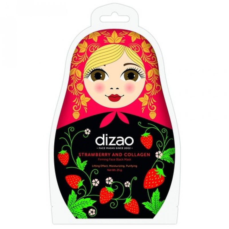 Strawberry and Collagen Firming Black Facial Mask 25g