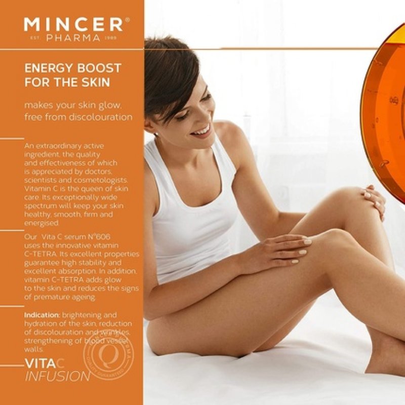 Mincer Pharma Vita C Infusion Regenerating Micellar Water Makeup Remover for All Skin Types with Camu-Camu Extract,
