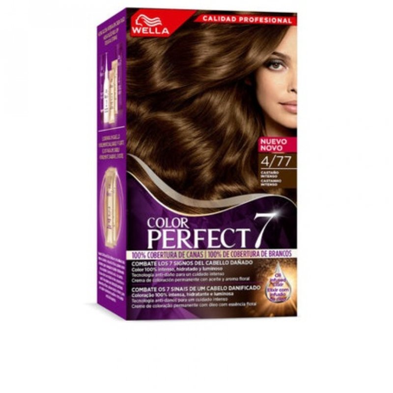 Wella Color Perfect 7 100% Gray Coverage 4/77-Velvety Brown 4 U