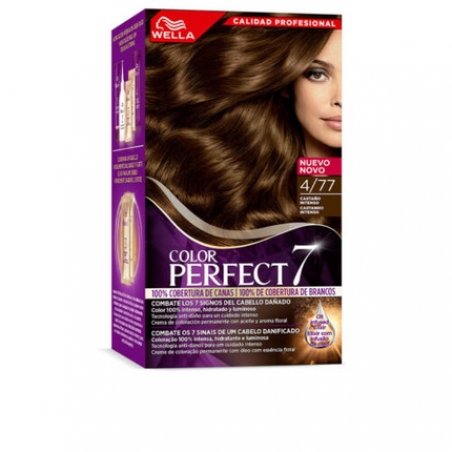 Wella Color Perfect 7 100% Gray Coverage 4/77-Velvety Brown 4 U