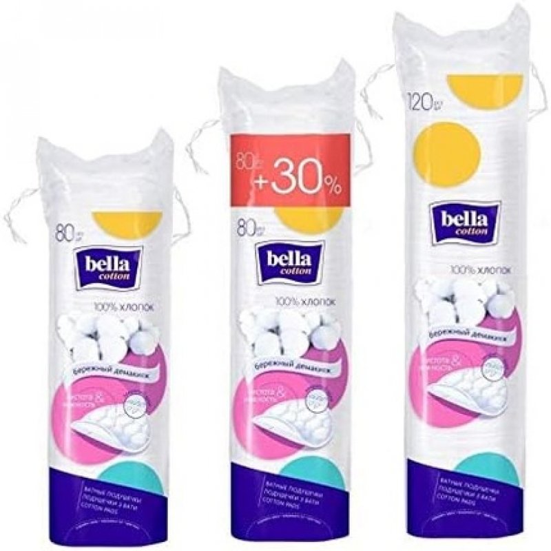Bella Blue Cotton Pads 80 Pieces