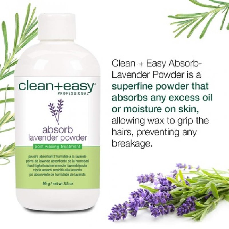 Clean Easy Absorb Lavender Powder Pre Waxing Treatment for Hair Removal 3.5oz