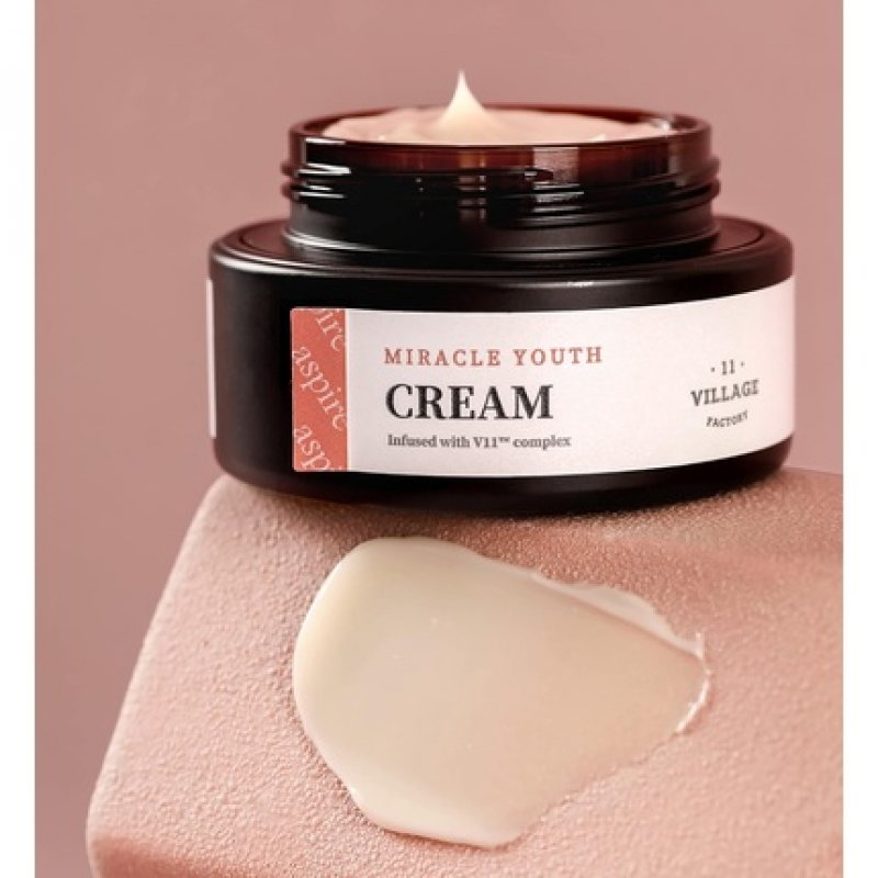 VILLAGE 11 FACTORY Miracle Youth Cream 50ml Retinol 0.1% for Beginners Squalane Moisture and Firm Skin Wrinkle Care