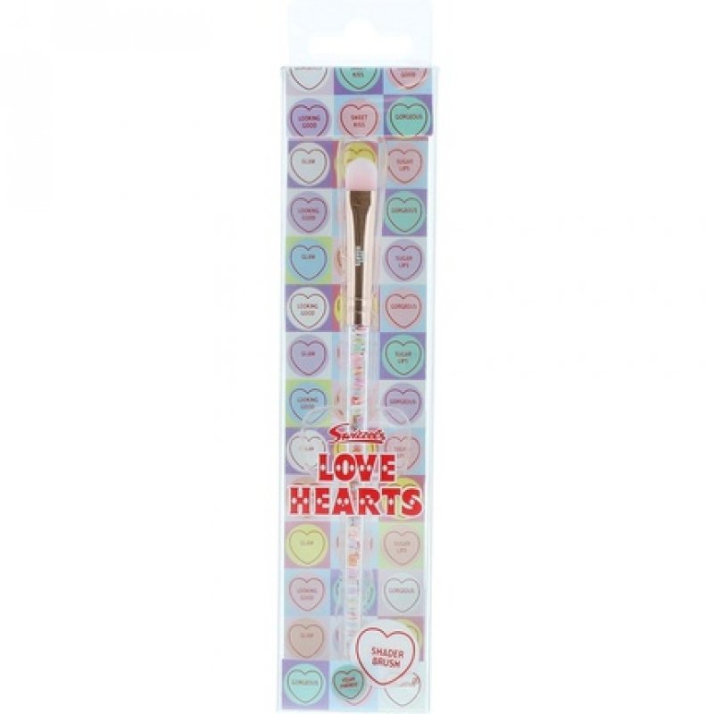 Vegan Friendly Baby Pink Eye Shadow Brush Filled With Love Hearts Eye Shadow Brush