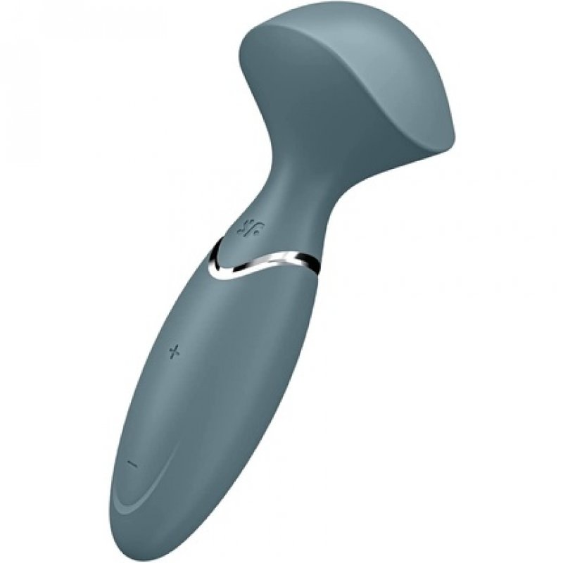 Satisfyer Mini Wand-er Vibrator and Massager for Stimulating Full Body Massages - Grey Silicone
