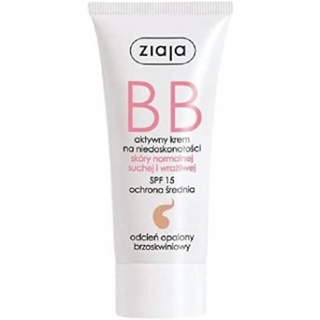 ZIAJA BB Face Cream for Normal Dry Sensitive Skin SPF15 50ml Tanned Shade