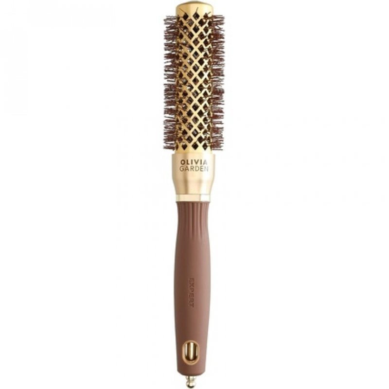 Olivia Garden Expert Blowout Shine Gold & Brown Hairbrush 25mm