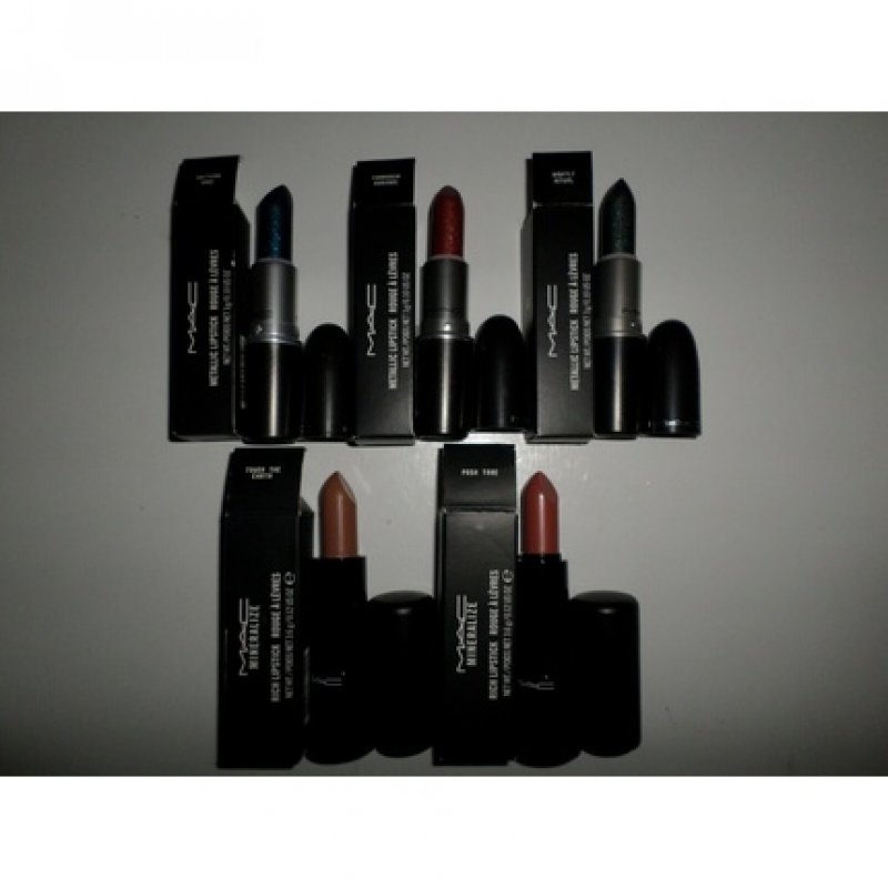 MAC Metallic Mineralize Rich & Powder Kiss Love Me Lipstick F/S 3g & 3.6g