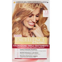 L'Oreal Excellence N.7.3 Golden Blonde Hair Color Cream with Phenylenediamines and Resorcinol