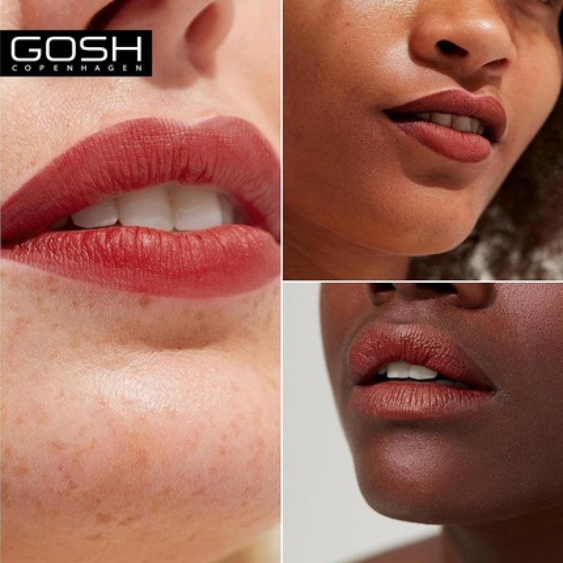 GOSH Luxury Rose Lipstick with Light Sheen Intense Nude Shades 003 Adore
